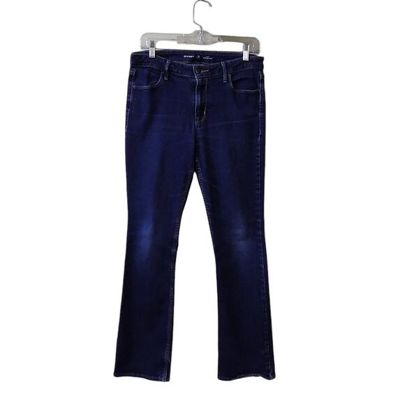 Old Navy Jeans Women 10‎ Short Blue Wow Boot Cut Mid Rise Western Festival Denim - Picture 1 of 5